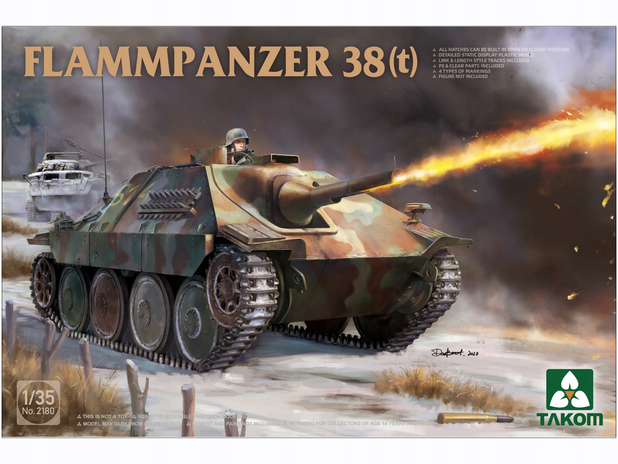 Vrhač ohně Flammpanzer 38(t) model 2180 Takom