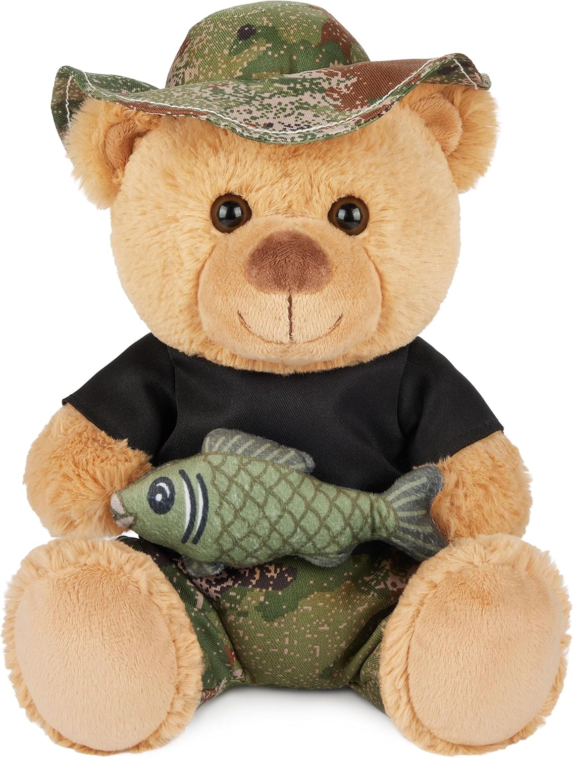 Plyšový Medvídek Rybář Brubaker 25 CM S Rybou Klobouk Plyšová Hračka Dárek