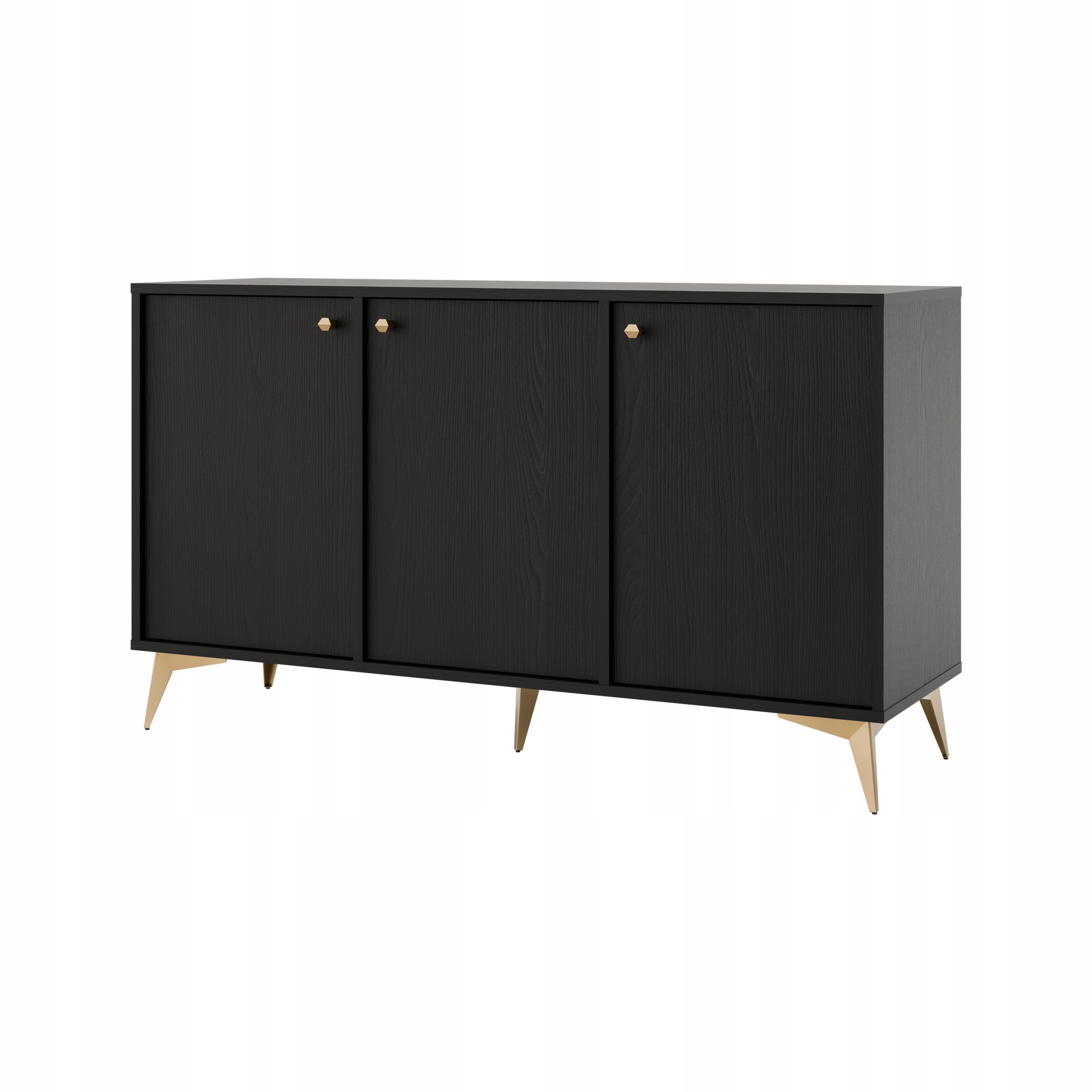 Třídveřová komoda do obývacího pokoje Sakai 1 3F T813 Černá