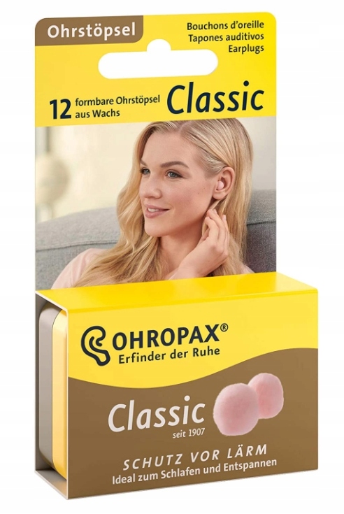 

Ohropax, Zatyczki do uszu Classic, 12 sztuk