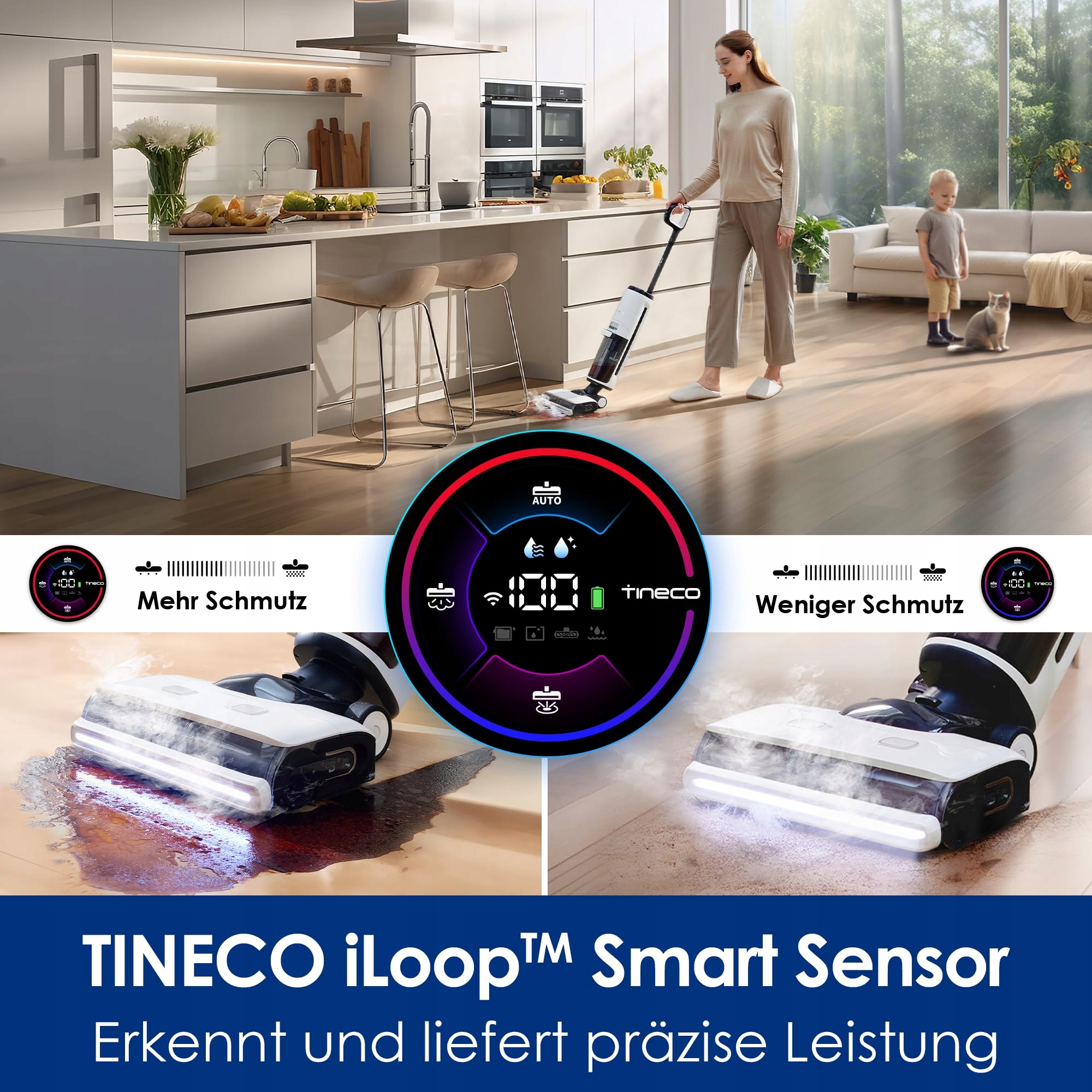 TINECO Floor ONE S7 Bezprzewodowy Samoczyszczący Mop Parowy — miniatura 6