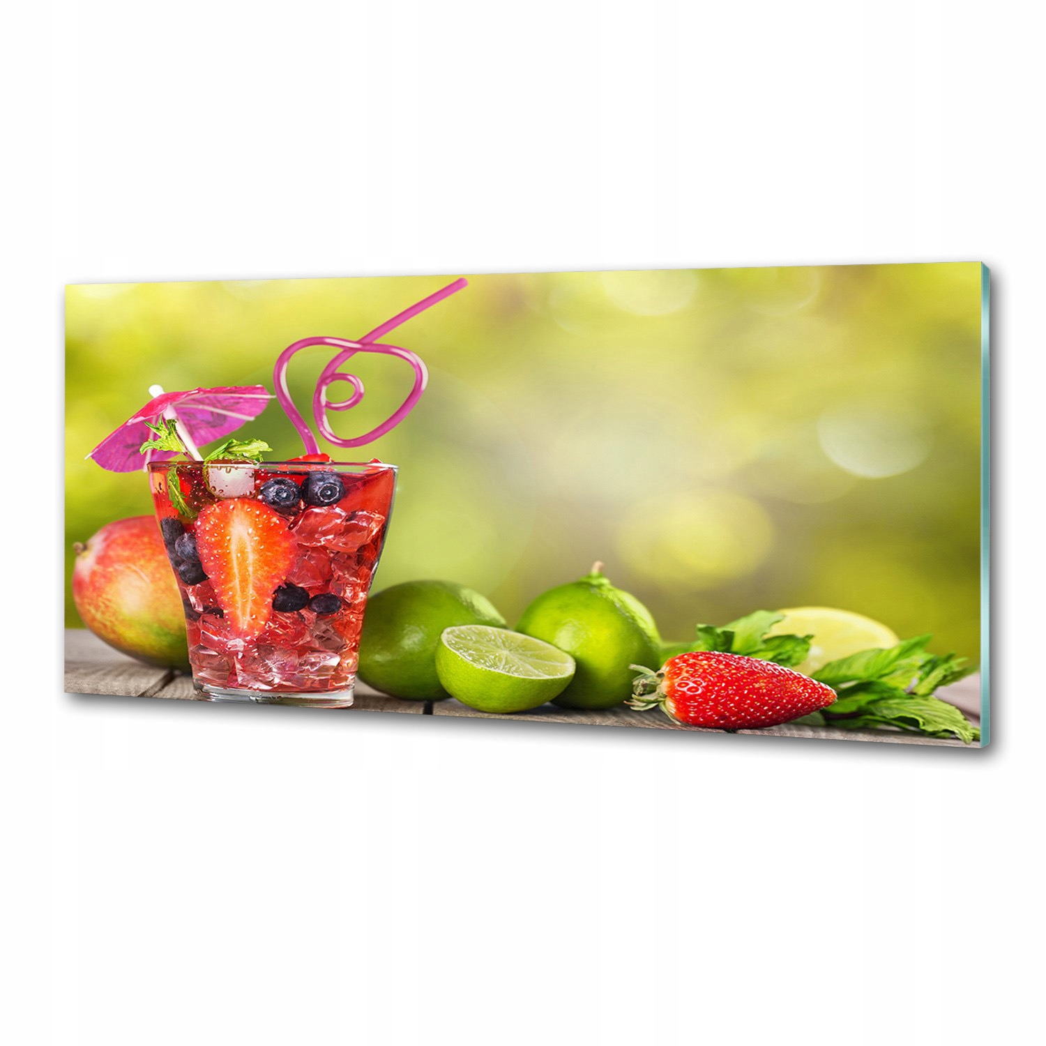 Panel do kuchyne Ovocný koktail 125 x 50 cm Lepidlo