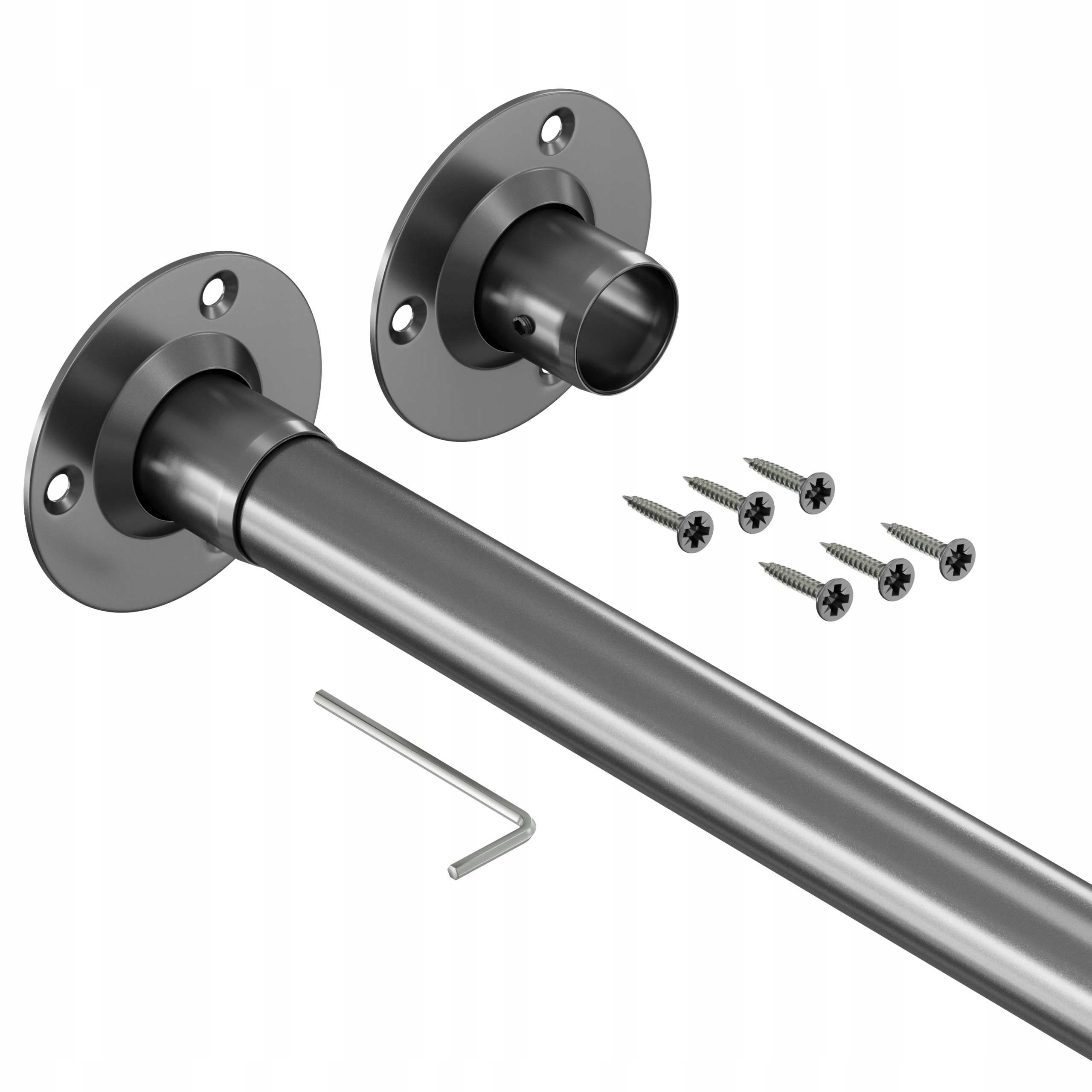 Šatní tyč na oblečení fi 25 mm Grafit 200 cm Pro III