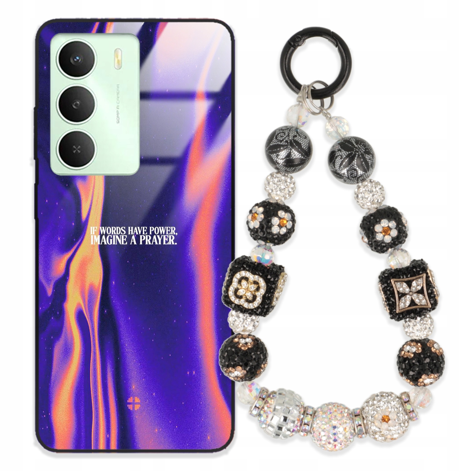 Puzdro Pre Realme V70S 5G Glass Kľúčenka Elegantné Prémiový Dizajn Puzdra