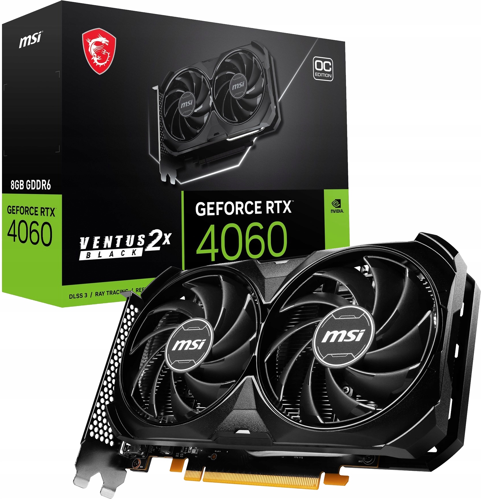 Msi Geforce Rtx 4060 Ventus 2x Black Oc 8gb Gddr6 - Niska