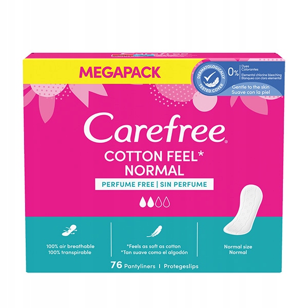 

Carefree Wkładki higieniczne Cotton 76szt