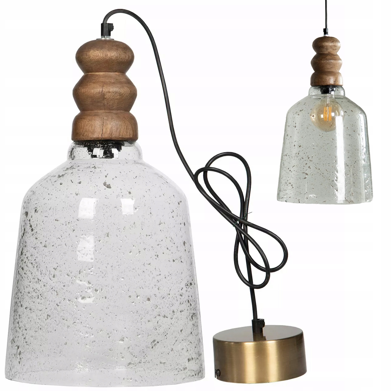 Stropní Svítidlo Do Obývacího Pokoje E27 boho závěsná přírodní mangové dřevo velká