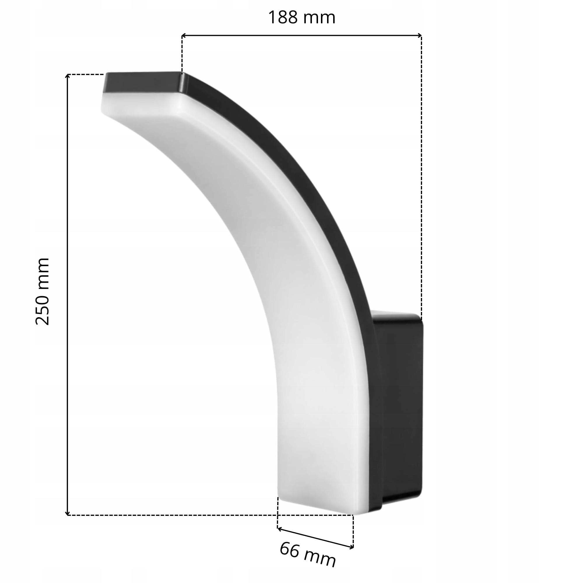 Lampa Zewnętrzna LED Nowoczesna Ścienna Biała Wodoodporna 20W MIRATIC — miniatura 5