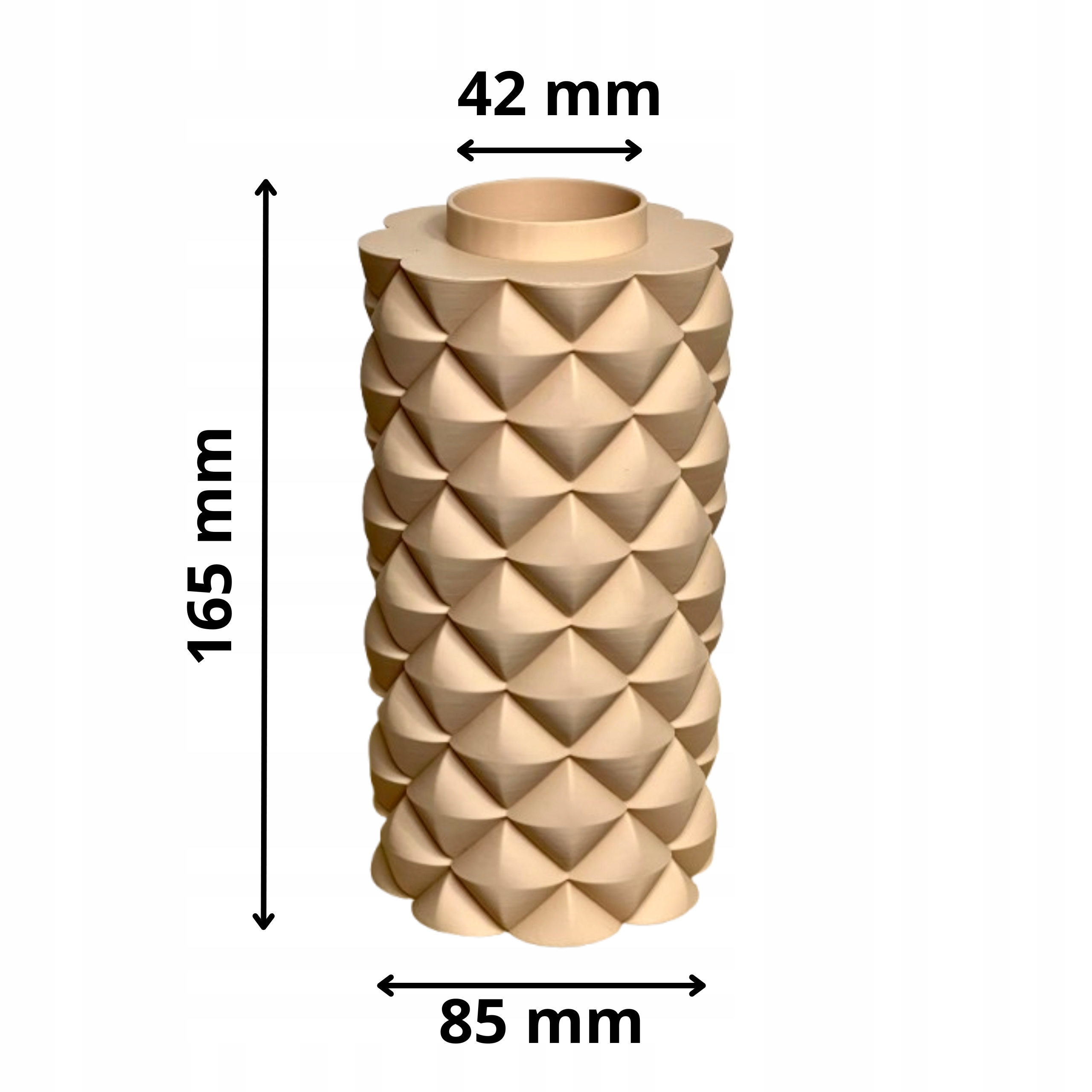 Unikalny wazon flakon na kwiaty LEGO ICONS suszone sztuczne KANI 3D BEŻOWY Materiał tworzywo sztuczne