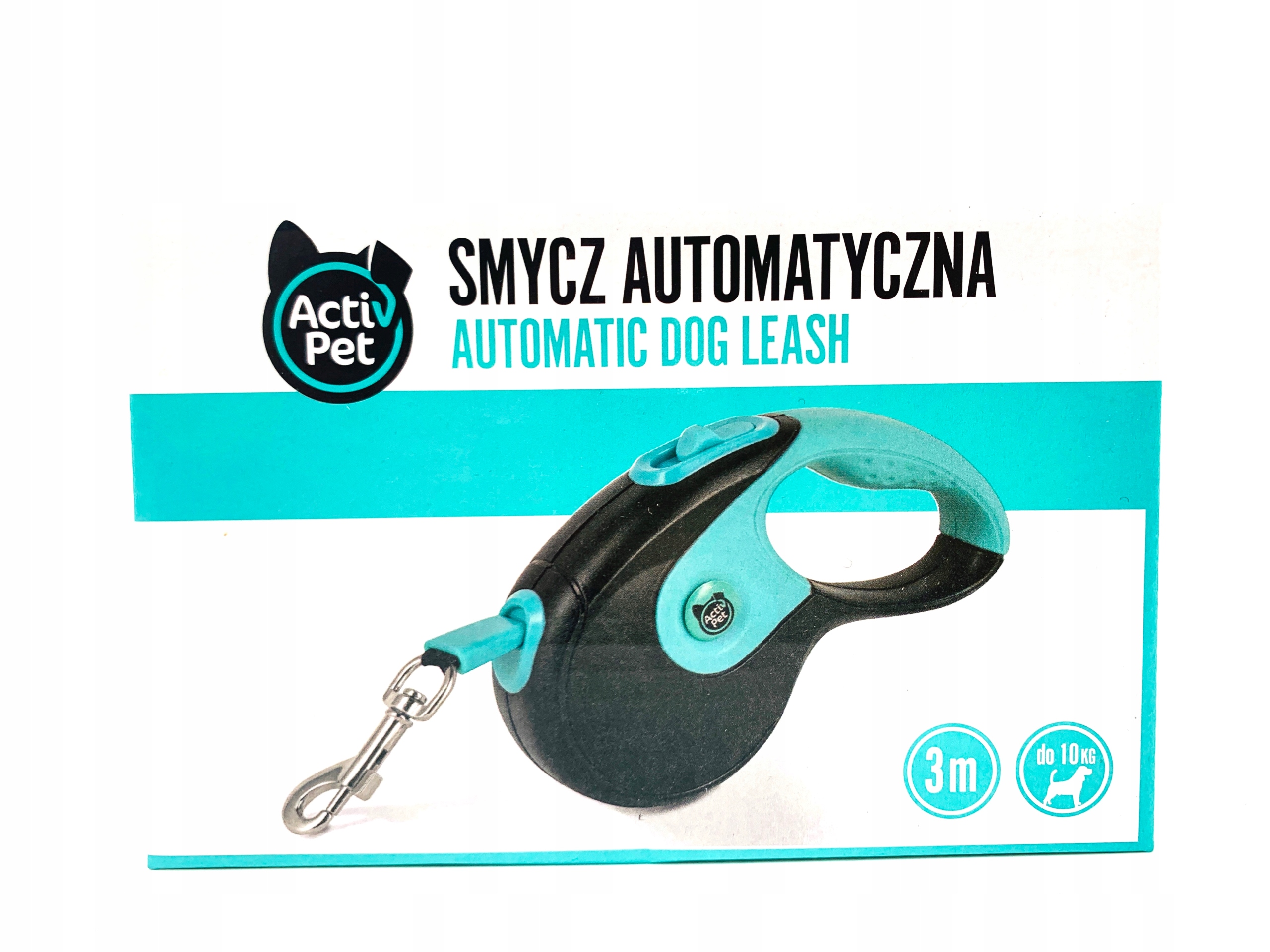 

Smycz Automatyczna Praktyczna pies kot york turkus