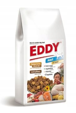 Levně Eddy Adult All Breed kuřecí polštářky s jehněčím 8kg