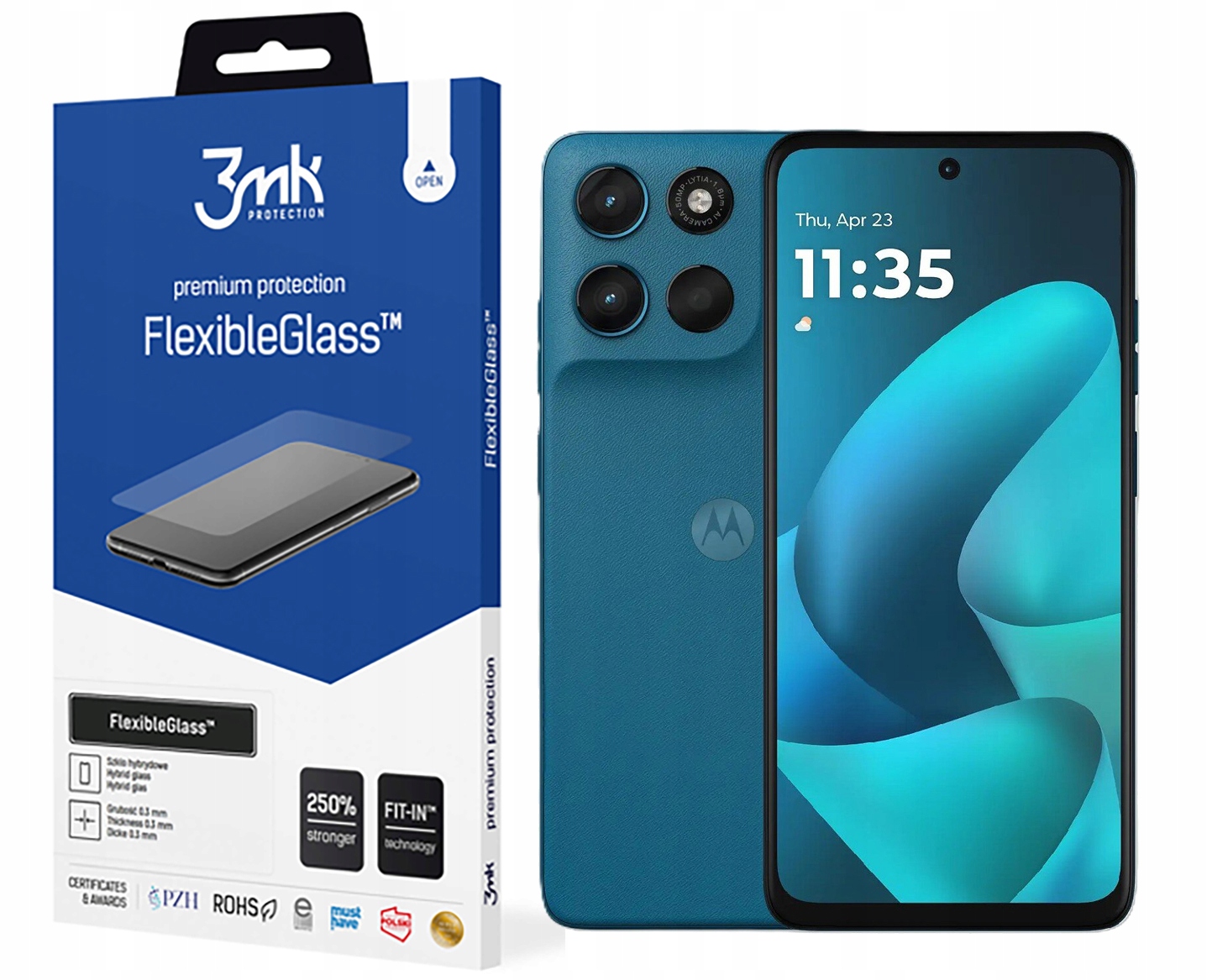 3MK Hybridné sklo FlexibleGlass pre Motorola Moto G57 Power
