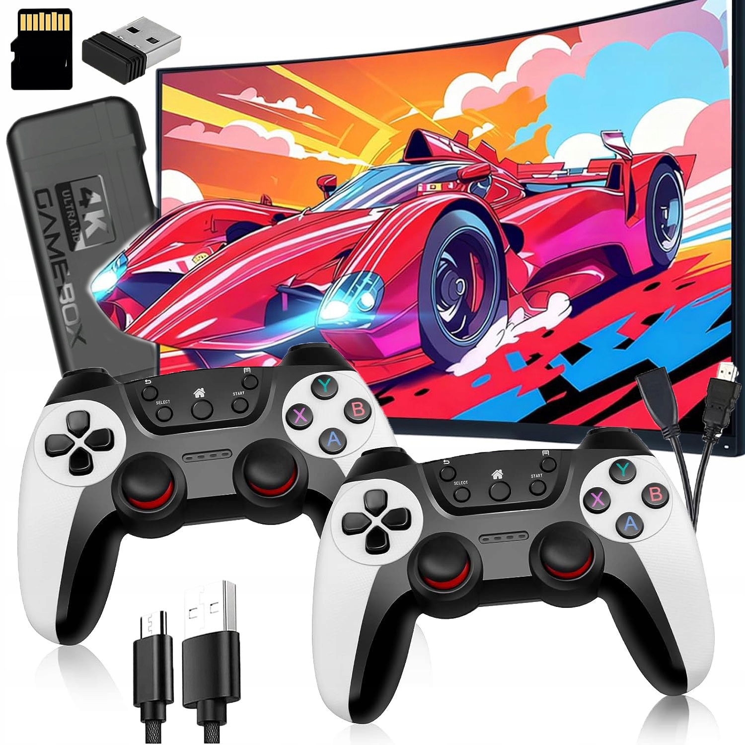 Konsolą Do Gra 4K Hdmi Tv Telewizyjna Retro Joystick K9 2 Pady 20000 Gier