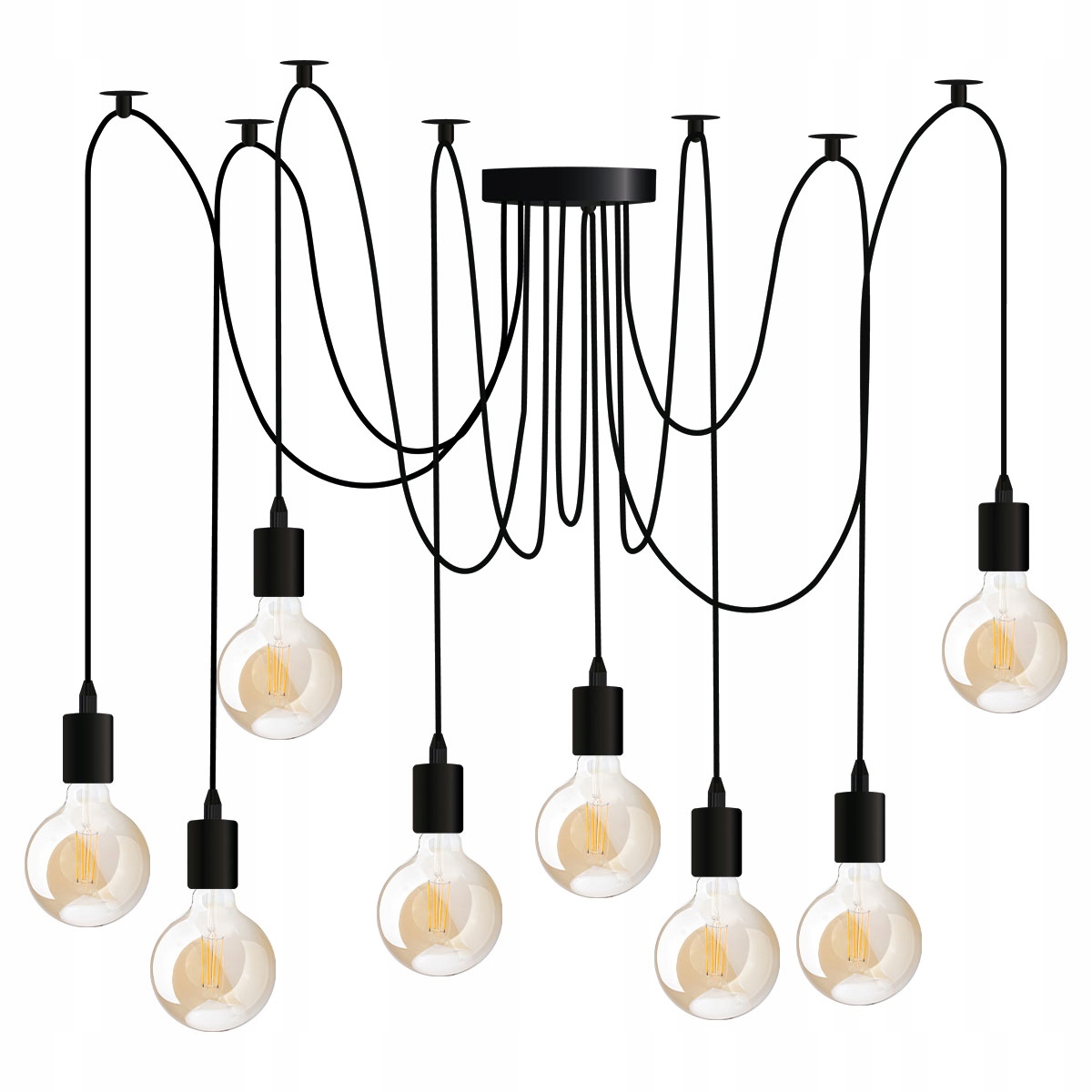 

Lampa Wisząca sufitowa Pająk 8 żyrandol 8xE27 Loft
