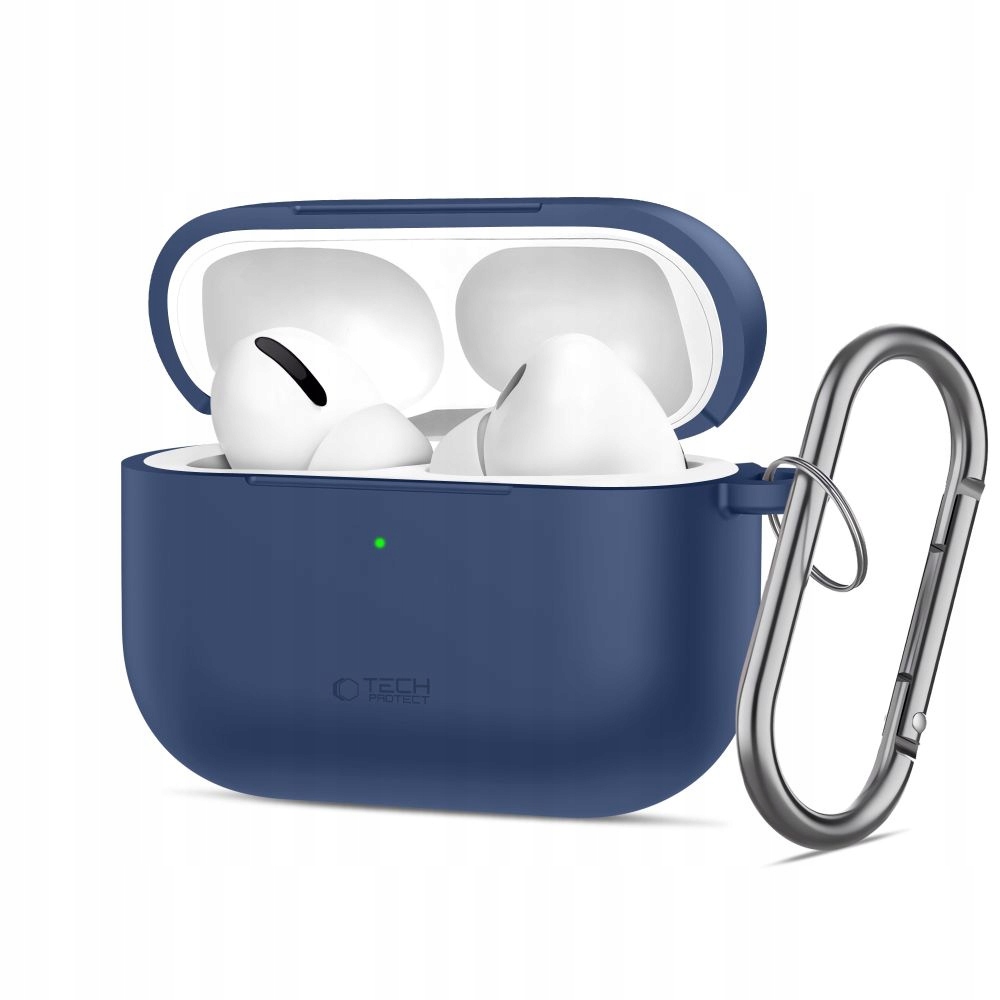 Etui do Apple Airpods Pro 3 Tech-Protect Silicone Hook granatowe