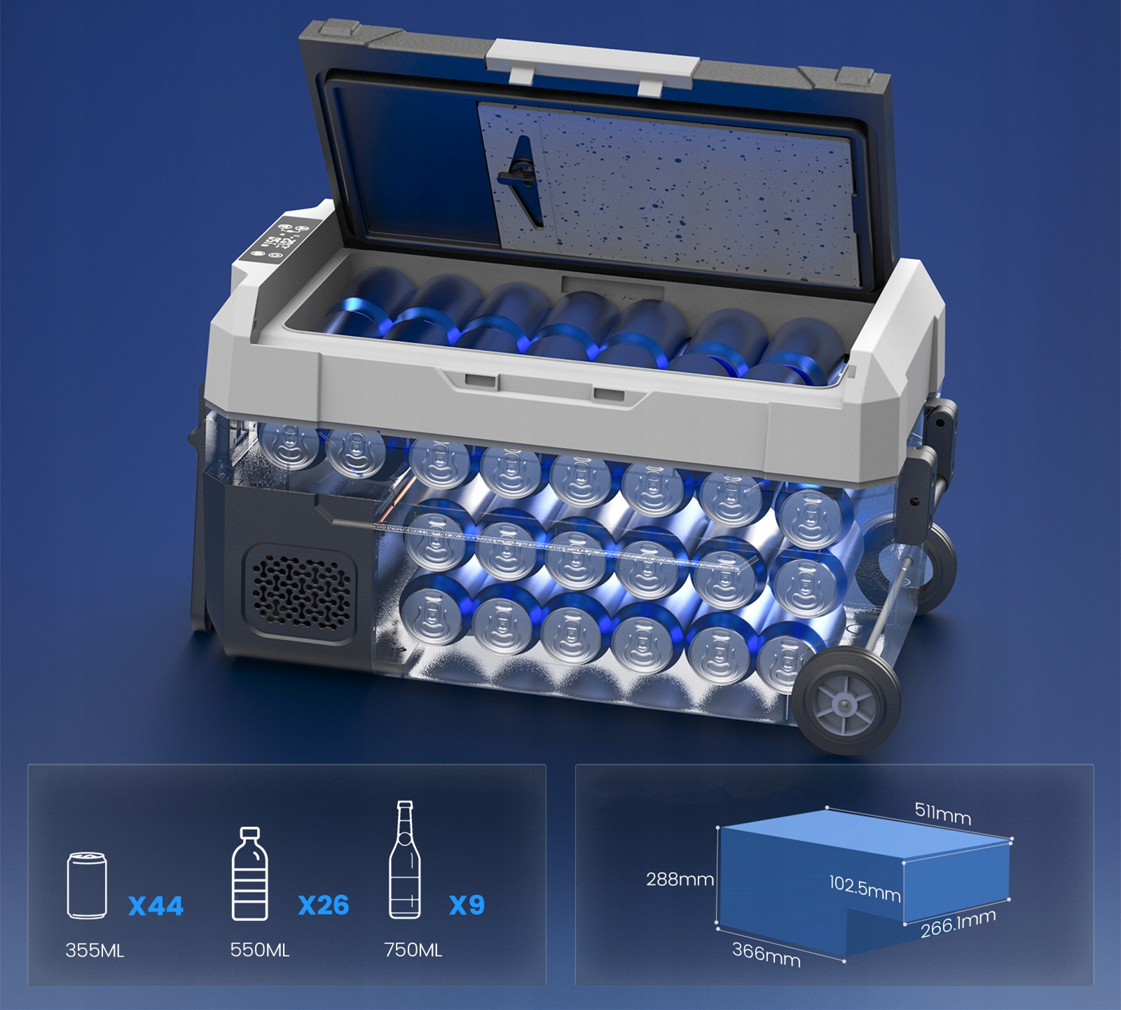 Lodówka Samochodowa Kompresorowa 35L 12/24V 220V Klasa efektywności energetycznej B