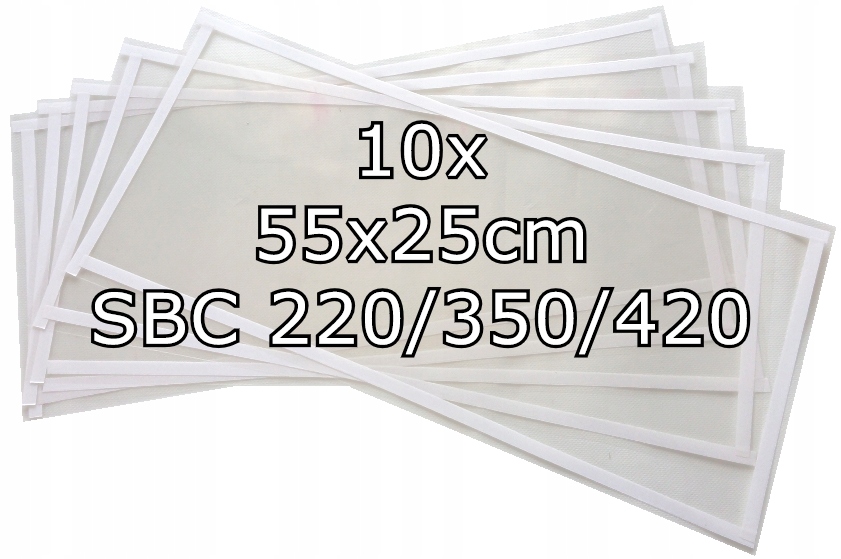 10 x FOLIA OCHRONNA 55x25 PIASKARKI 220/350/420L FOLIE EKRAN PIASKARKA