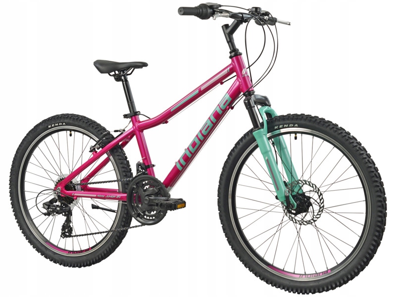 Rower młodzieżowy Indiana Roxy Jr 24 cale dla dziewczynki Miętowo-różowy