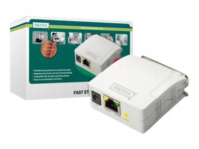 Digitus Fast Ethernet Print Server, 1-Port 1x RJ45, 1x DB-36-pin male Cen