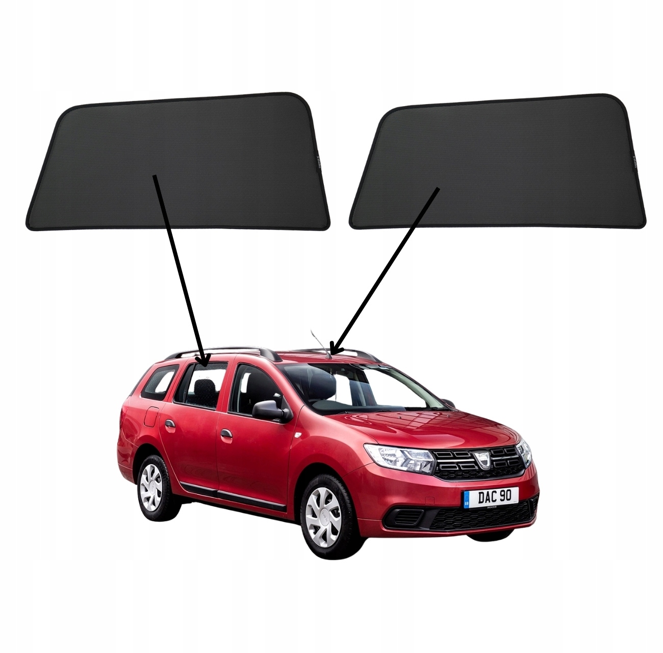 Protislnečné clony do Dacia Logan MCV, 2012-2020, Combi, magnety, sada 2ks