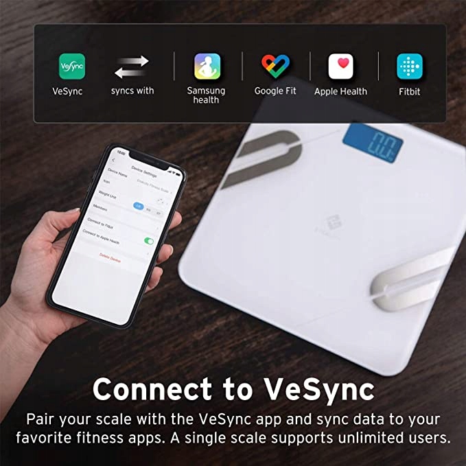 Etekcity waga cyfrowa Bluetooth do pomiaru tkanki Marka Etekcity