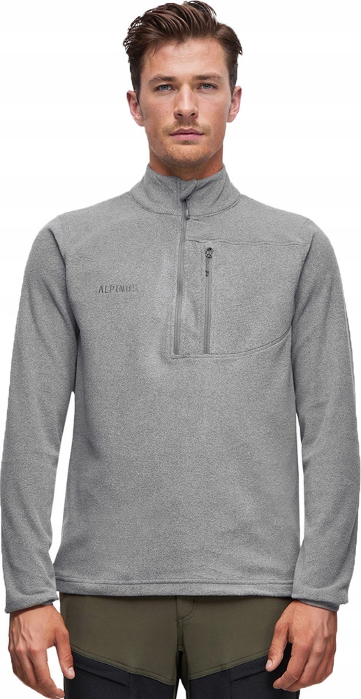 Pánská Flísová Mikina Alpinus Kerkis Mikina Fleecová Šedá, vel 2XL