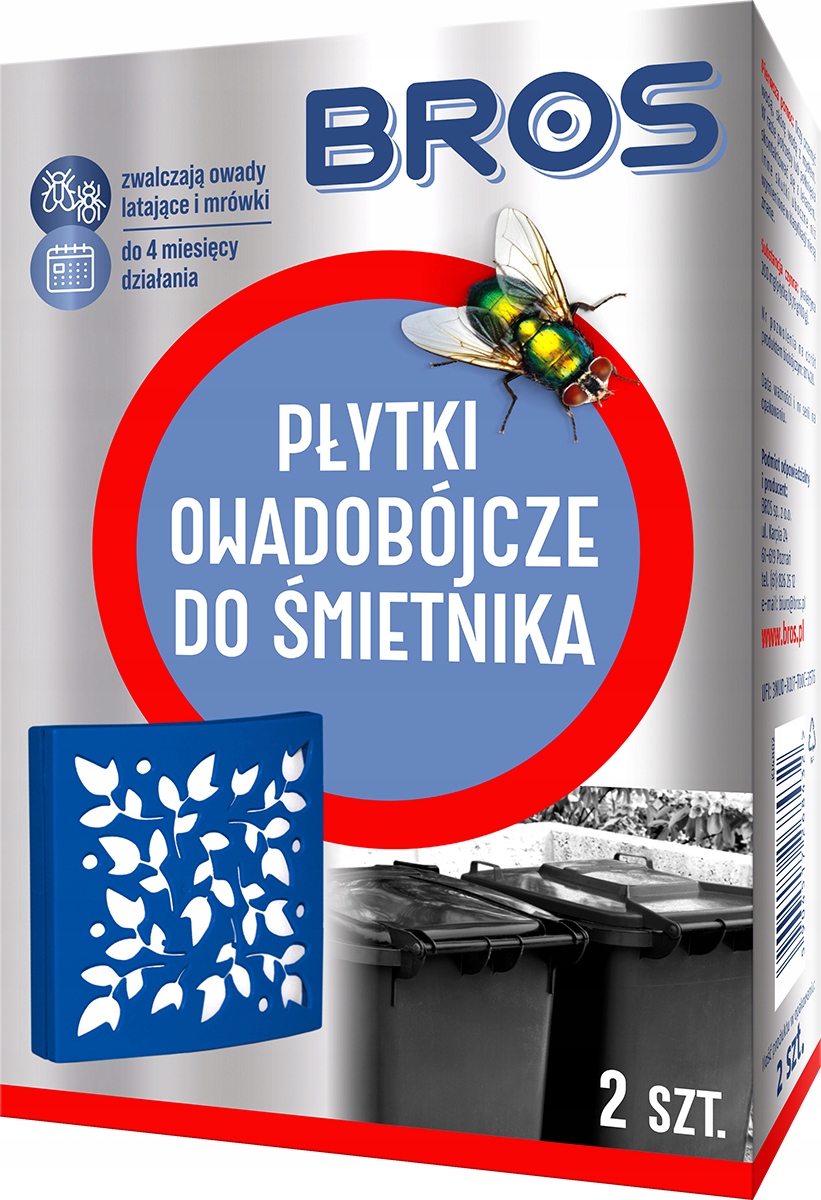 

Płytki Owadobójcze Do Śmietnika 2szt na owady Bros