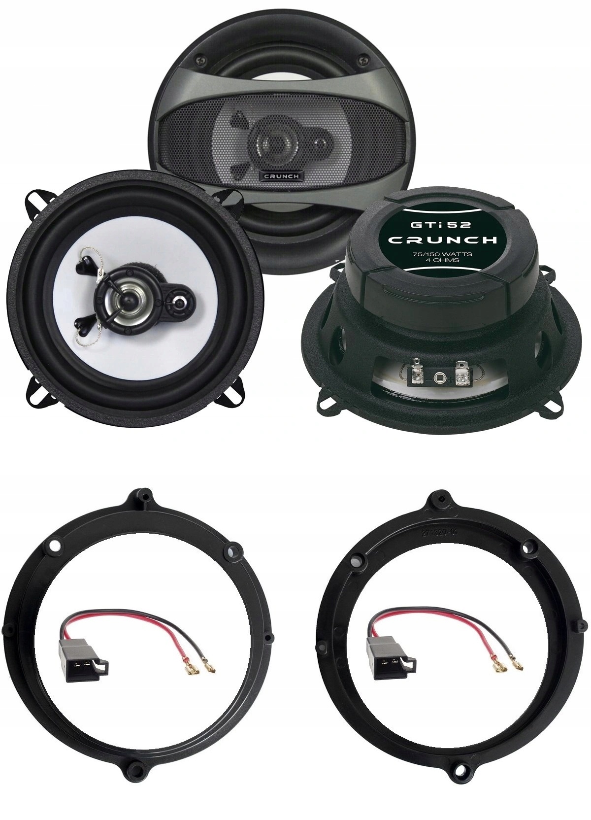 Crunch GTI52 Reproduktory vzdialenosti 13 cm 130 mm Audi A4 B5 8D Avant (1994-2001)