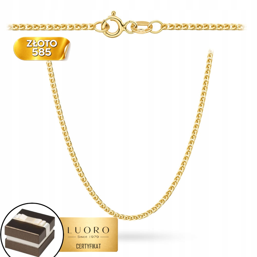 Řetízek Zlatý 585 14K Liščí Ocas 60 CM Elegantní Klasický