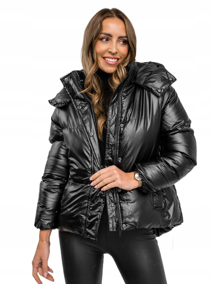 Dámská Zimní Prošívaná Bunda S Kapucí Černá 5M3185 Denley_xl