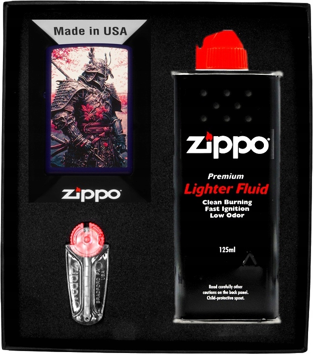 Sada Zippo Zapalovač Samurai Warior Design Dárkový No1