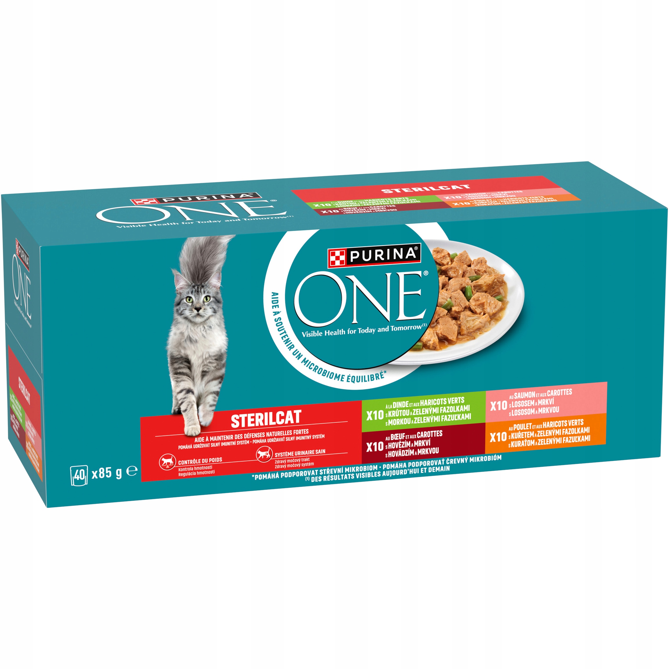 Levně Purina One Sterilcat Krmivo mokré pro kočky Sáčky MIX Chutí 40x85g