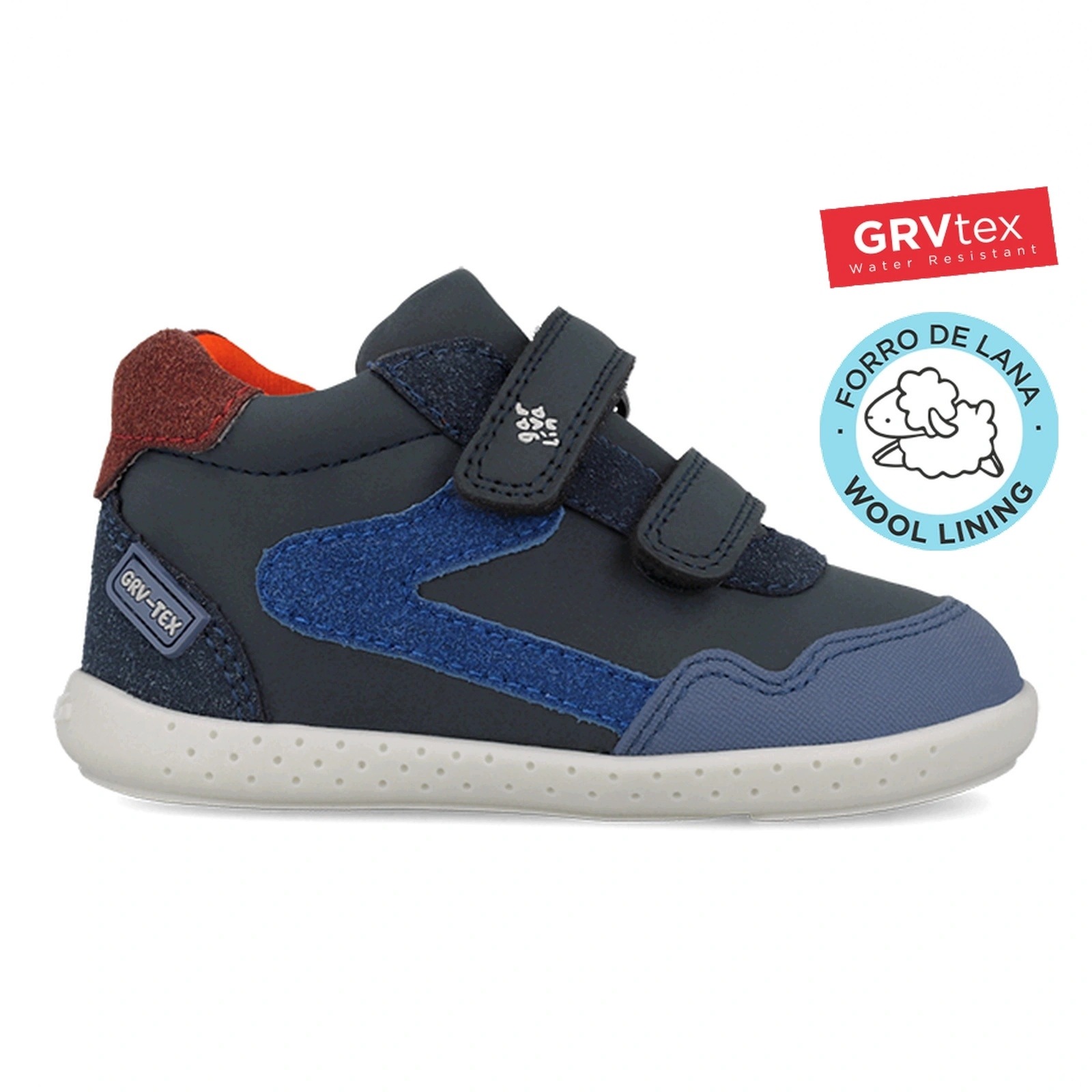 Buty barefoot chłopięce Garvalin Ocean nubukowe ocieplane z membraną 25