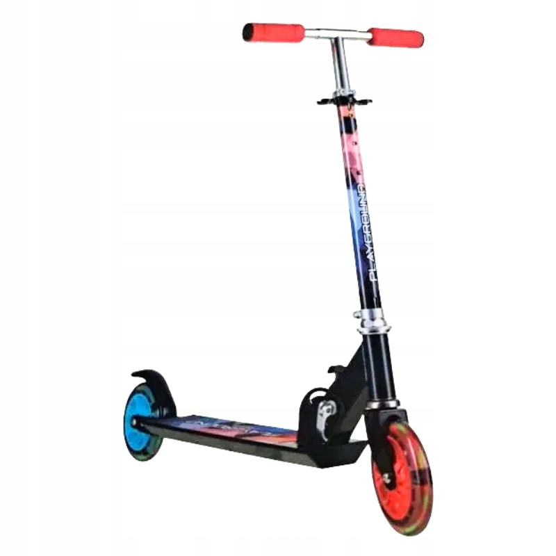 Hulajnoga Led czarna niebieska pomarańczowa 6+ 50kg Playground