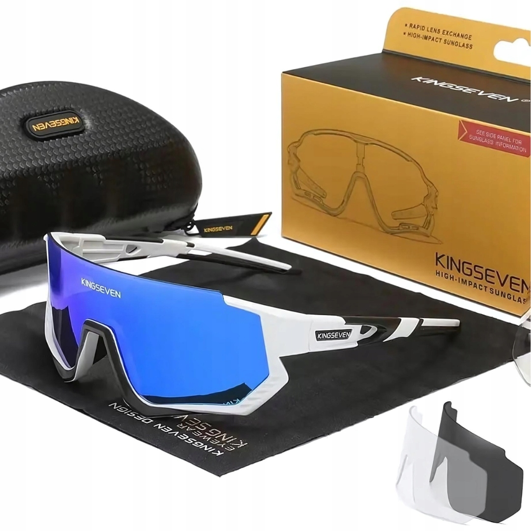 Okulary Rowerowe Polaryzacyjne Sportowe Gogle Na Rower 3 Wymienne Szkła