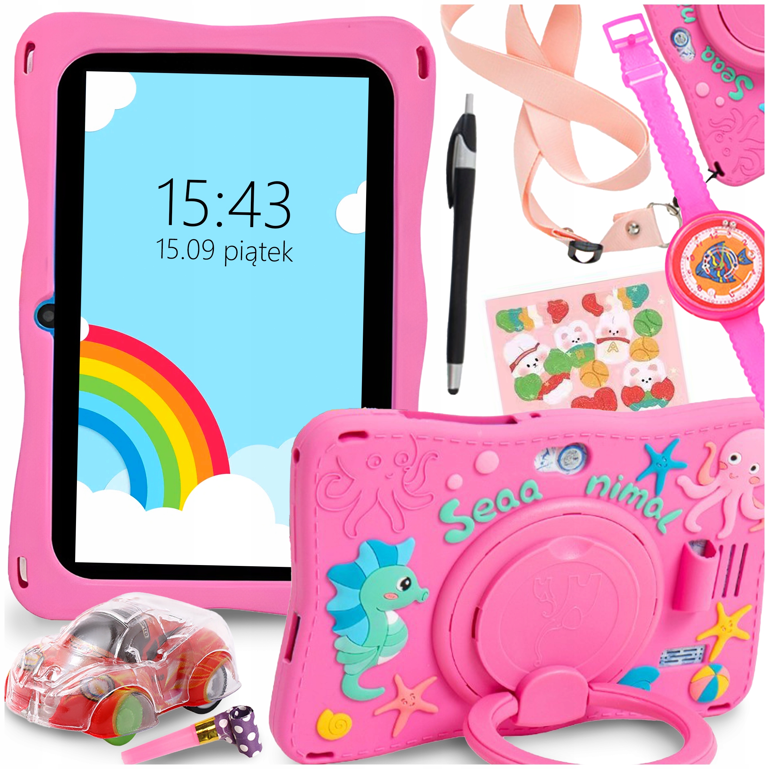 Tablet Pre Deti 7" Vzdelávacia Hračky Sada Android WiFi 4/64GB Puzdro