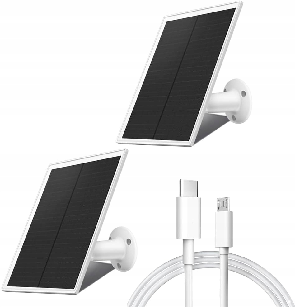 Fotovoltaický Panel 2KS 6W 5V IP65 Kabel 3M Micro Usb Voděodolný Solární