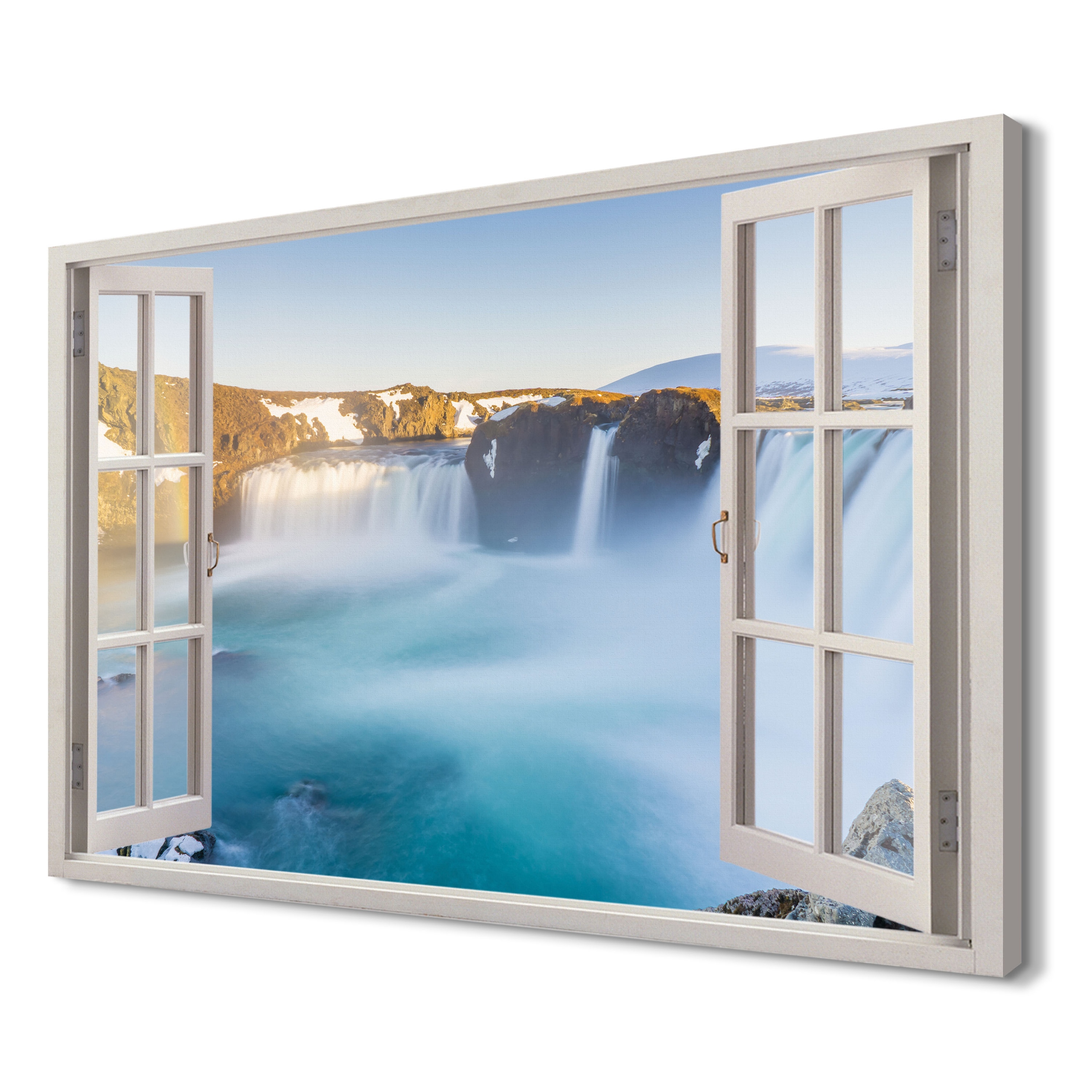 

Wodospad Islandia Fotografia na płótnie 3d 120x80