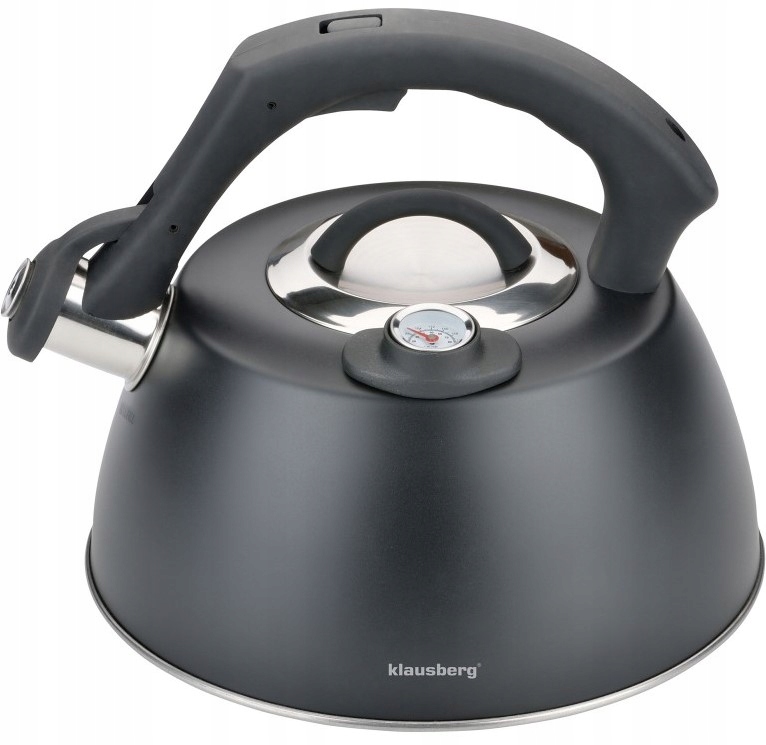 

Czarny Czajnik Klausberg Z Gwizdkiem Termometrem