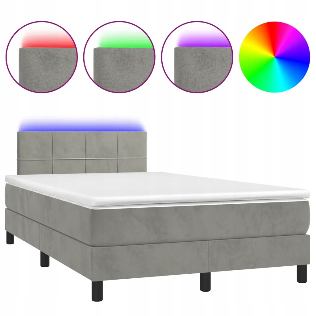 Postel VidaXL 8720287379171 120x200 odstínů šedé