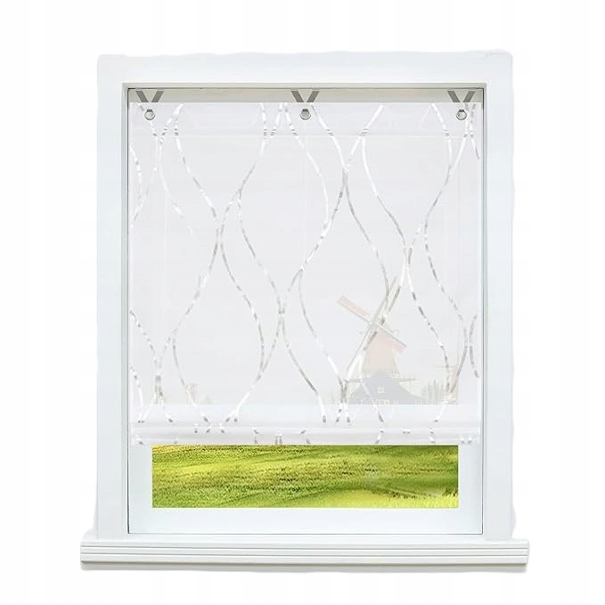 Římská Roleta Na Průchodkách Do Kuchyně S Potiskem Vlny 100 X 130 CM