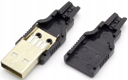

Wtyk Usb A męski lutowany na kabel z obudową