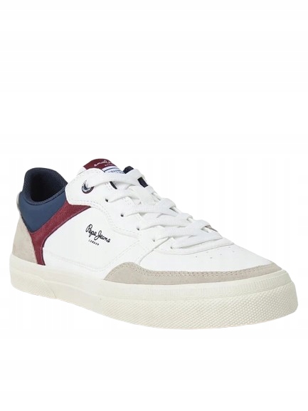 Pepe Jeans Pánské Bílé Kožené Tenisky Se Šněrováním 45 Awf