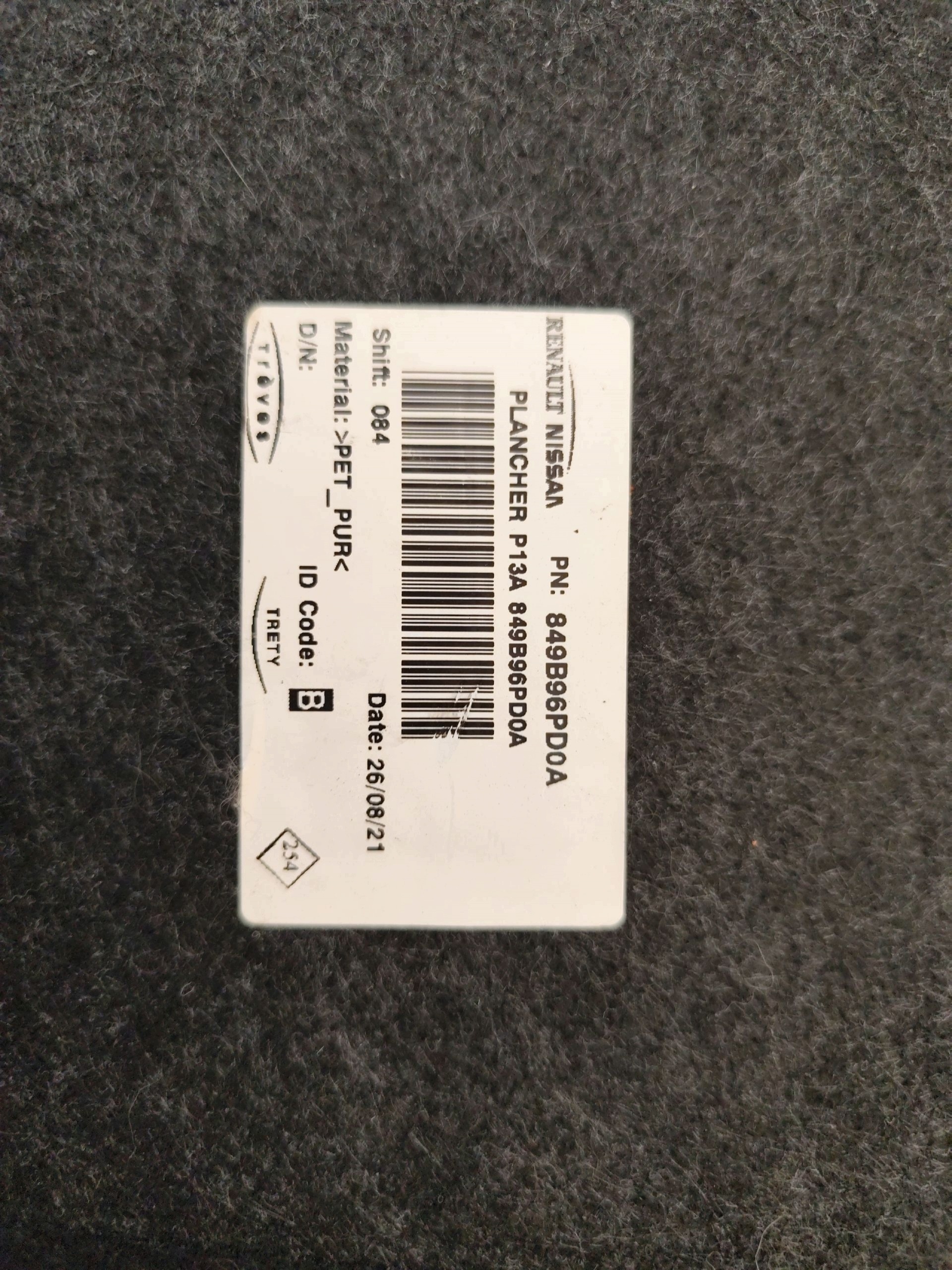 mats floor boot NISSAN JUKE II F16 849B96PD0A