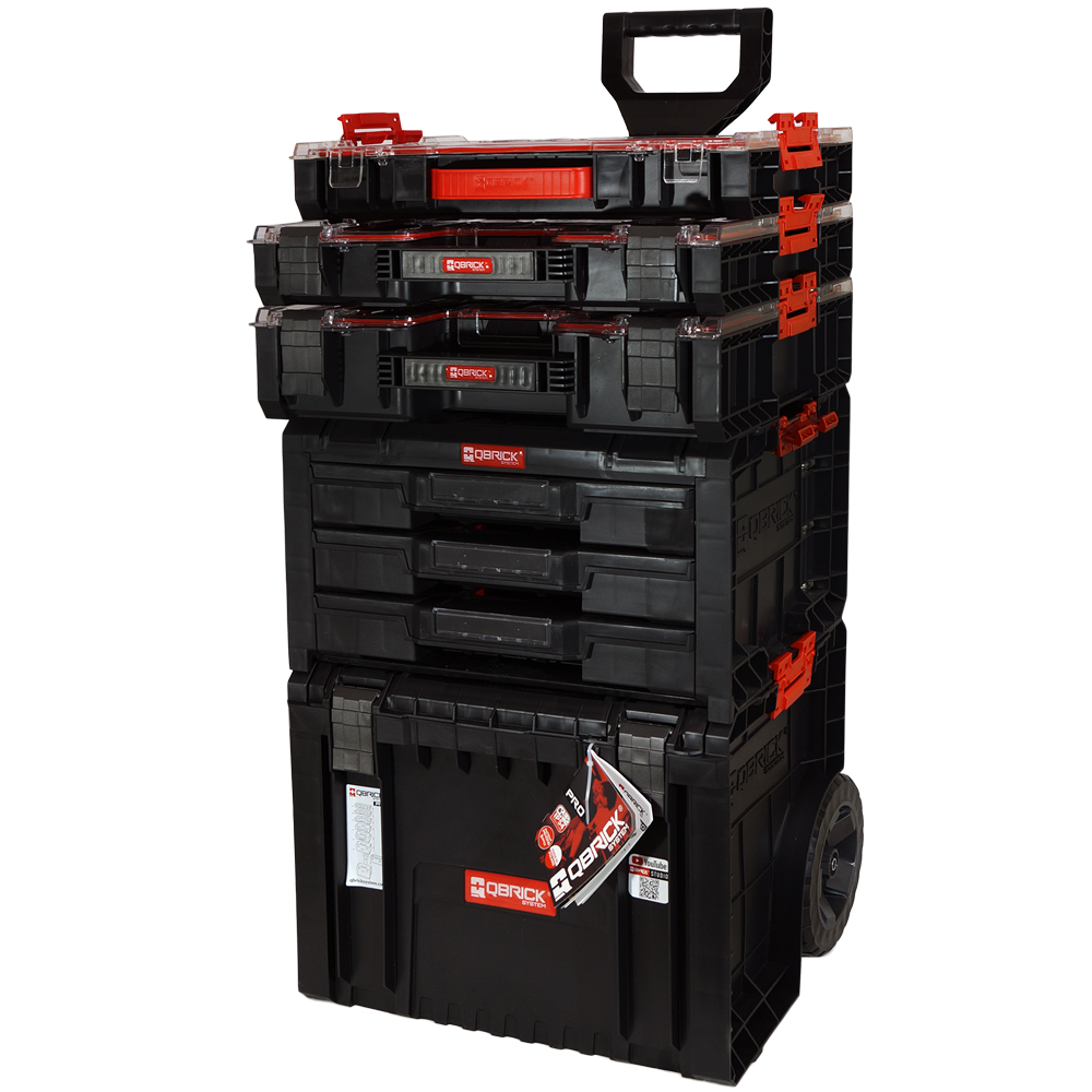 SKRZYNKA NARZĘDZIOWA QBRICK PRO SET 8 + SZUFLADY