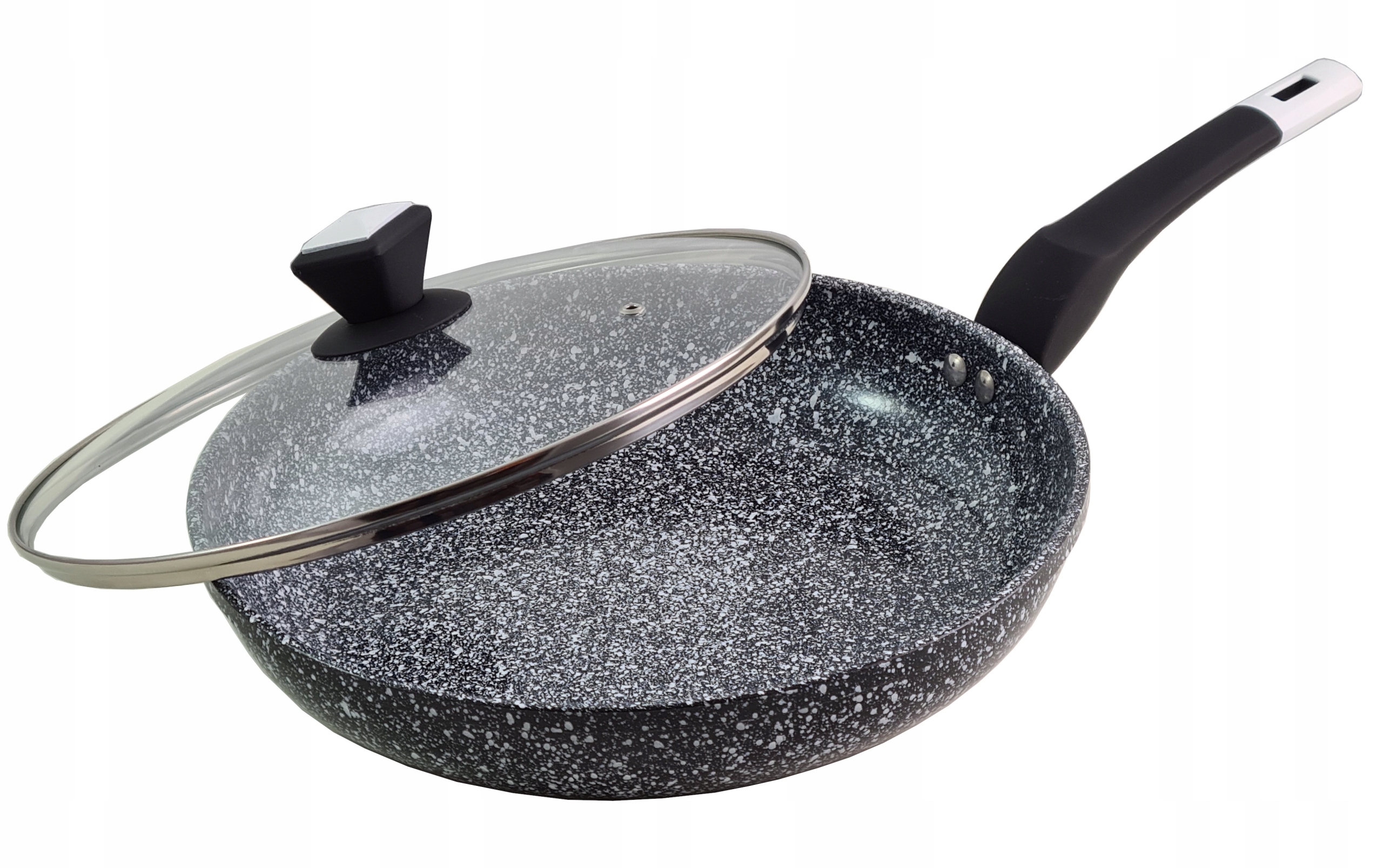 

Patelnia Z Pokrywką Granitowa 28CM Indukcja Gaz