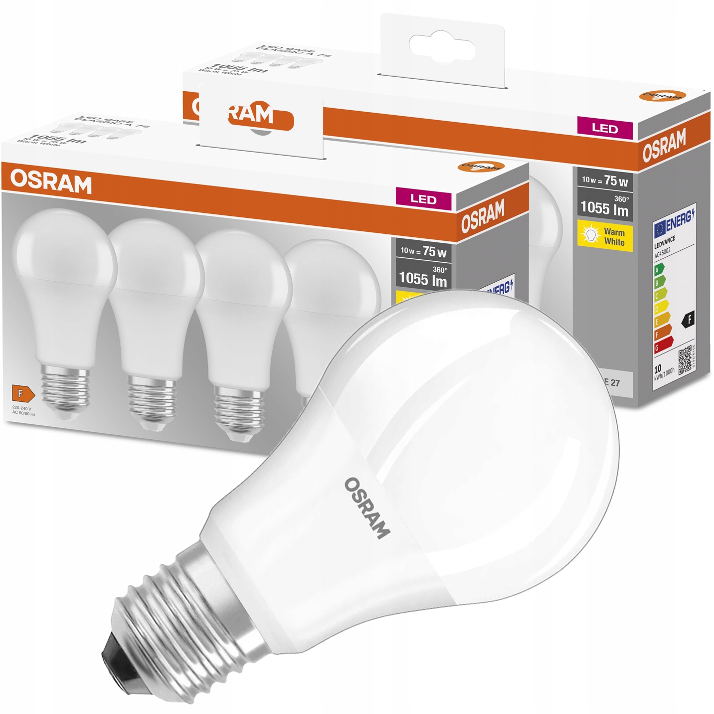 

8x Żarówka Led E27 11W 75W 1055lm Osram