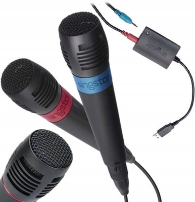 ZESTAW MIKROFONY SINGSTAR PRZEWODOWE PS3 PS2