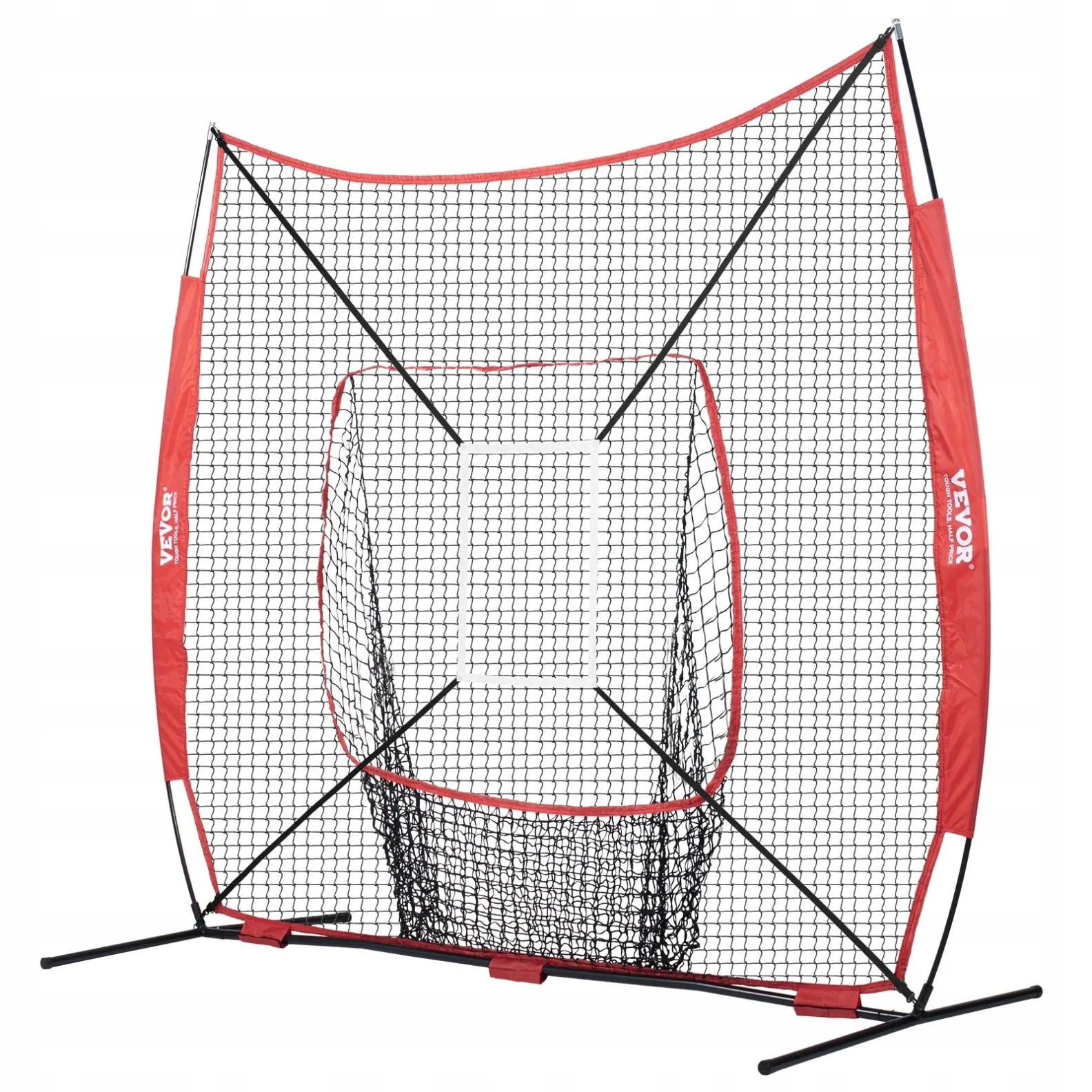 Baseballová tréninková síť 213 x 213 cm s rámem, sada