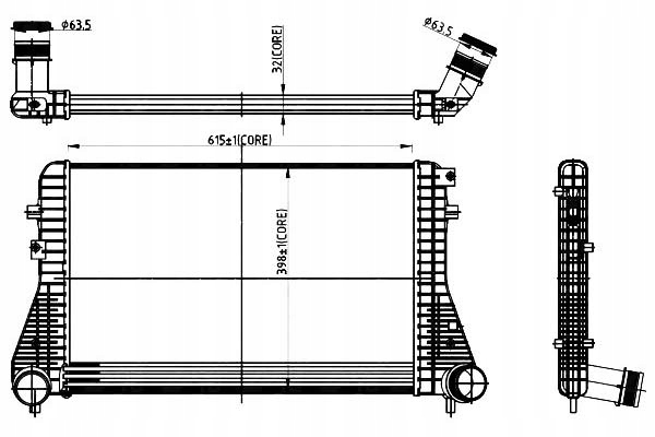 INTERCOOLER VW 2,0TDI 1,4TSI-1,8TSI NRF Producent części NRF